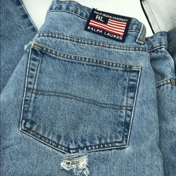 Vintage Polo Ralph Lauren Loose Jeans for Men’s 34/32 5 Pockets Distressed - Picture 2 of 12